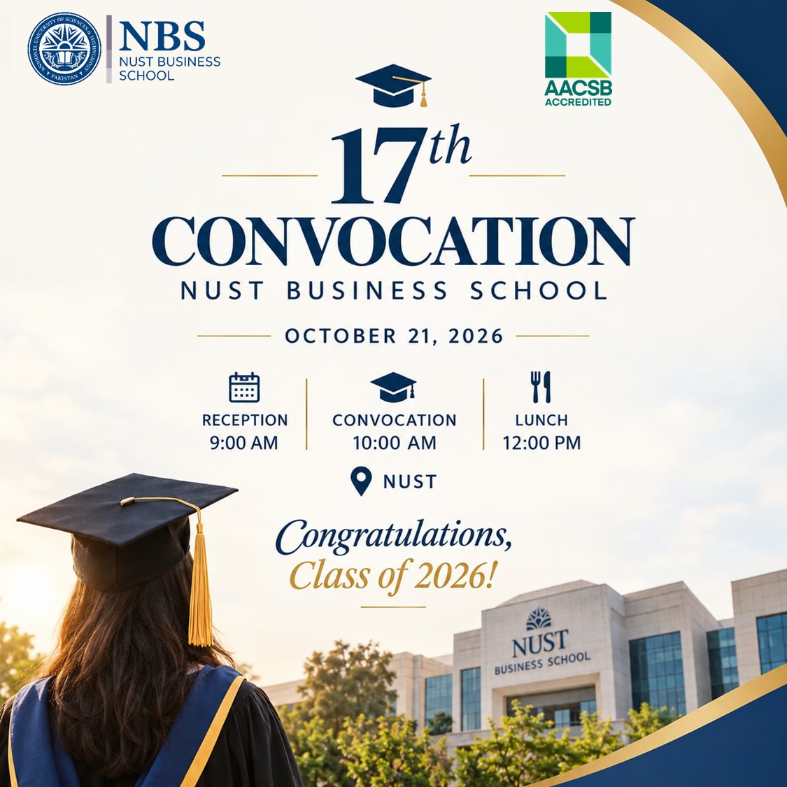 NUST Business School to Hold 17th Convocation on 21 October, 2026